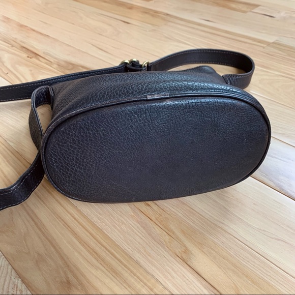 Vintage COACH Purse Long Crossbody Straps Dark Brown - Picture 3 of 13